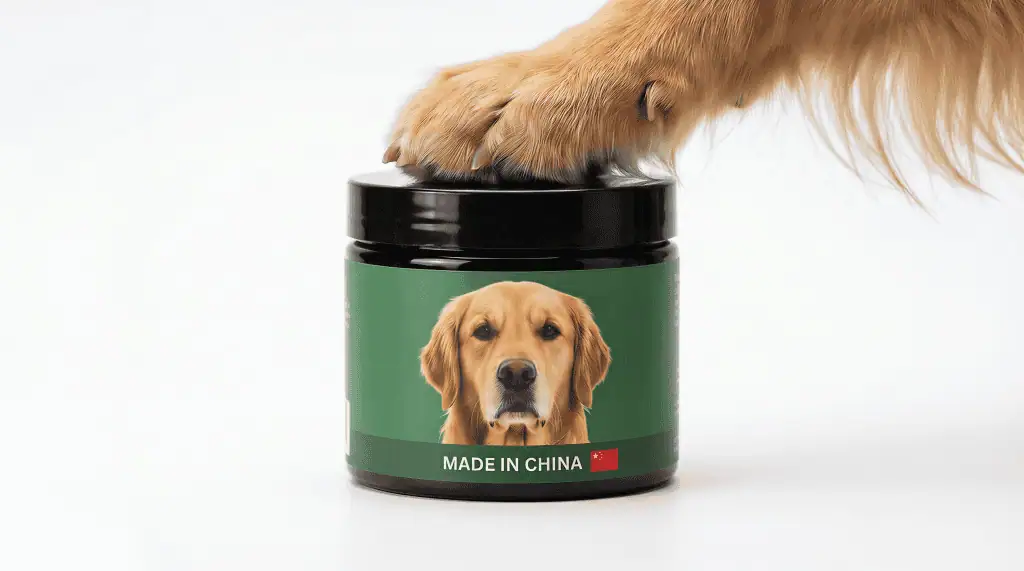 generic pet dental powder tub with chinese annotations